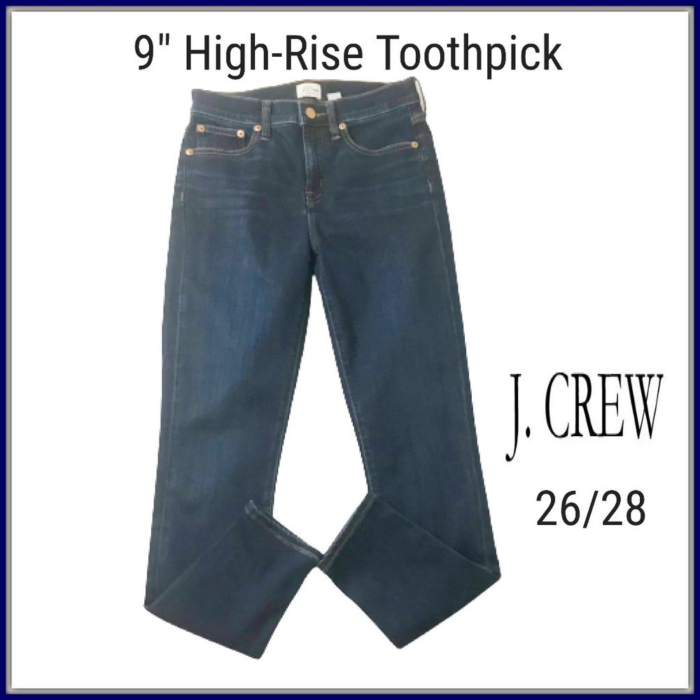 j. Crew 9" High-Rise Toothpick Women's Jeans 26/28